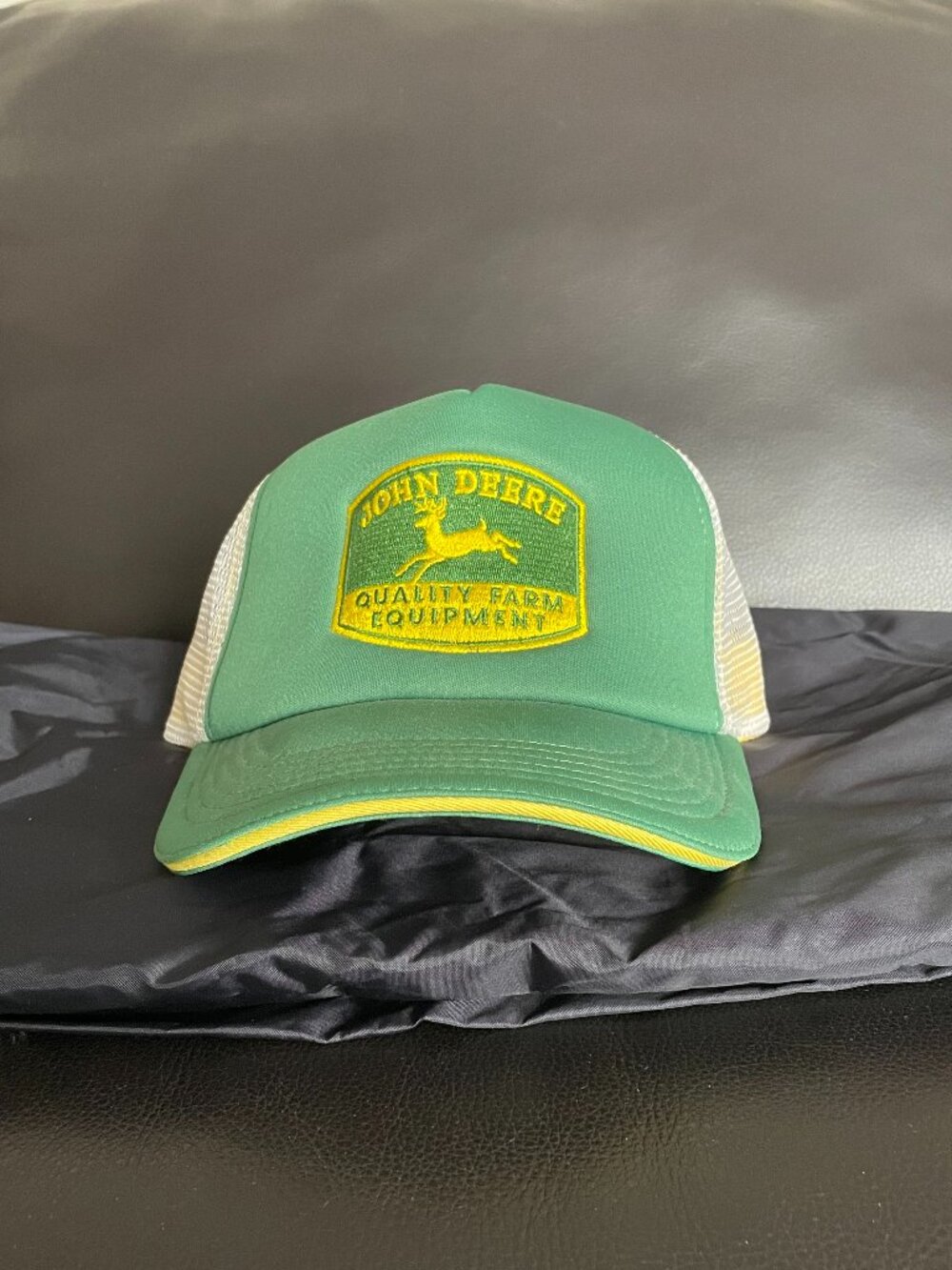 John Deere Green White Trucker Hat - Snapback